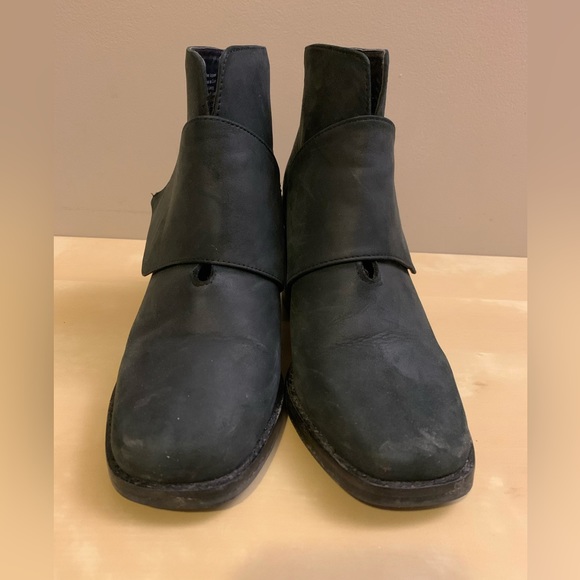 Shellys London Dark Grey Leather Ankle Boots Sz 7.5 - Picture 2 of 4